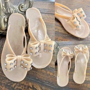 Kate Spade NY Flip Flops FRANCY  Rhinestone Size 7